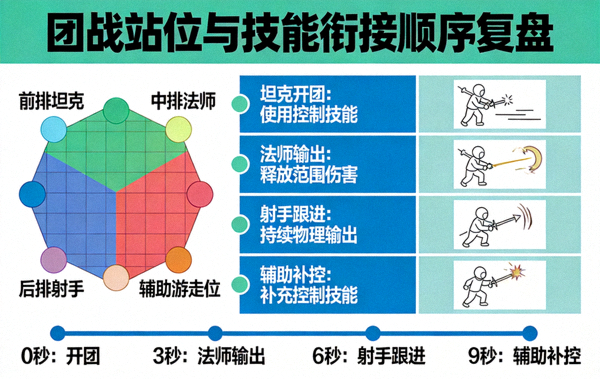团战站位与技能衔接顺序复盘分析配图